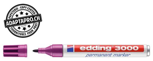 Marqueur permanent - EDDING 3000 - 020 - violet-rouge