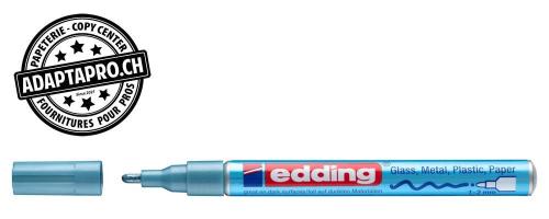 Marqueur de peinture - EDDING 751 - CREA - 070 - bleu clair métal