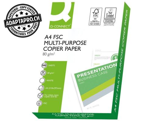 Papier universel Q-CONNECT - FSC 80g - extra blanc - A4 - 500 feuilles