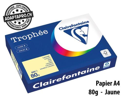 Papier universel CLAIREFONTAINE Trophée couleur - A4 80g - 500 flles - jaune