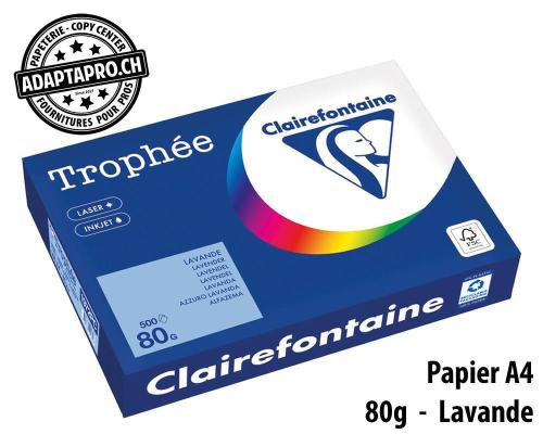 Papier universel CLAIREFONTAINE Trophée couleur - A4 80g - 500 flles - lavande