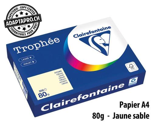 Papier universel CLAIREFONTAINE Trophée couleur - A4 80g - 500 flles - sable