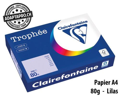 Papier universel CLAIREFONTAINE Trophée couleur - A4 80g - 500 flles - lilas