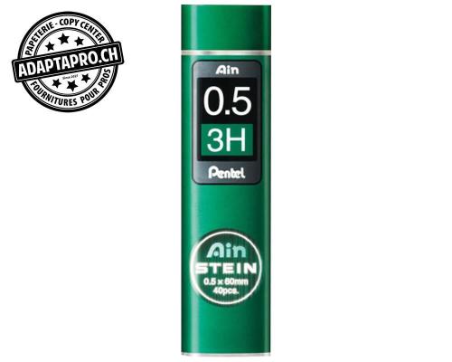 Mines graphite PENTEL AinStein - 0.5mm - 3H - 40 pces