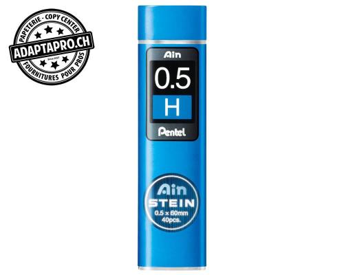 Mines graphite PENTEL AinStein - 0.5mm - H - 40 pces