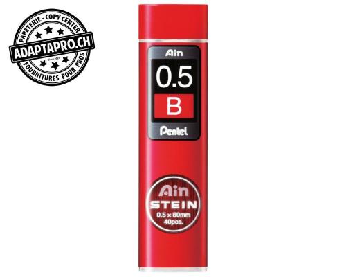 Mines graphite PENTEL AinStein - 0.5mm - B - 40 pces