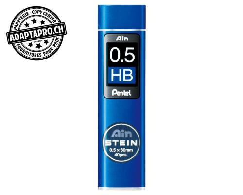 Mines graphite PENTEL AinStein - 0.5mm - HB - 40 pces