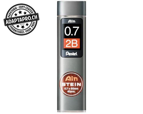 Mines graphite PENTEL AinStein - 0.7mm - 2B - 40 pces