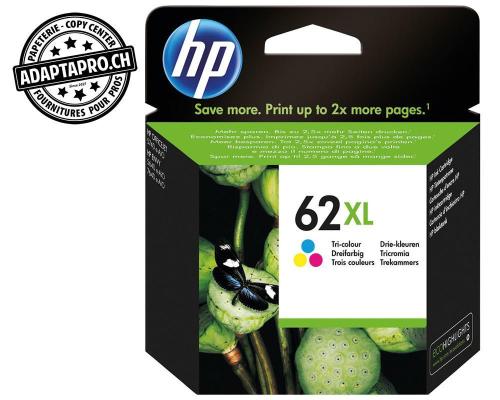 Cartouches d'encre/têtes d'impression HP - 62XL - pack 3 couleurs