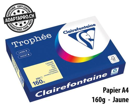 Papier universel CLAIREFONTAINE Trophée couleur - A4 160g - 250 flles - jaune