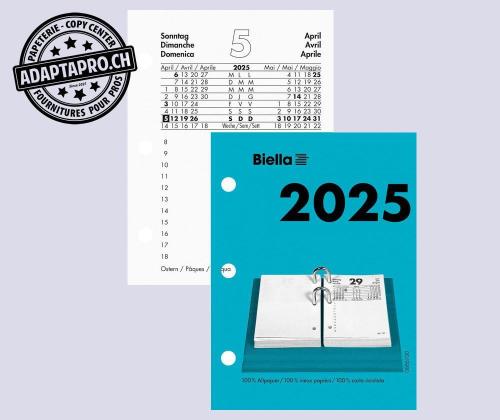 Bloc-calendrier perforé BIELLA petit - division horaire - 2025