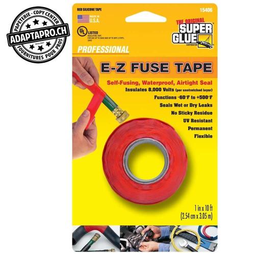 Ruban adhésif Super Glue E-Z Fuse Rouge - Rouleau 3m