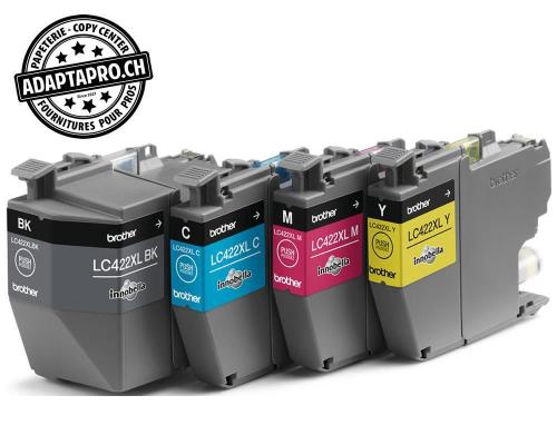 Cartouches d'encre/t&ecirc;tes d'impression BROTHER - LC-422XL Pack - 4 couleurs XL