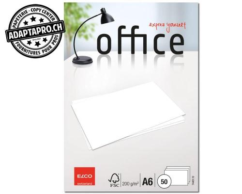 Cartes de correspondance ELCO Office - A6 - 200g/m2 - 50 pces