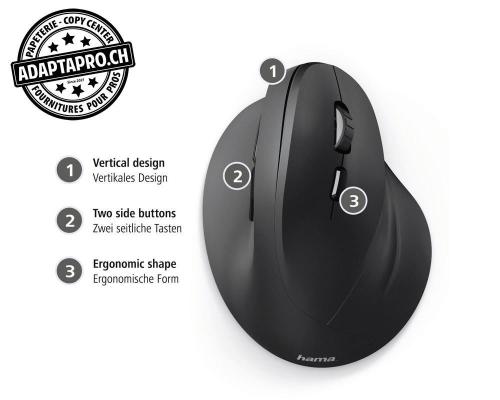 Souris verticale sans fil pour droitiers HAMA EMW-500