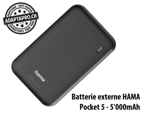 Batterie externe HAMA Pocket 5 - 5'000mAh