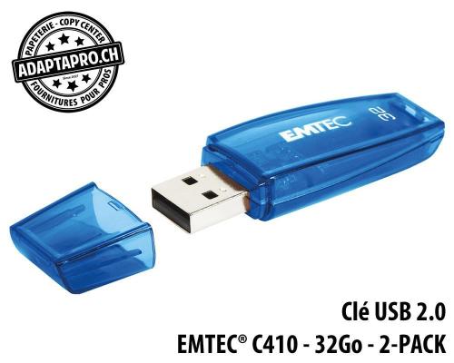 Clé USB 2.0 EMTEC® C410 - 32Go - 2-PACK (2 pièces)