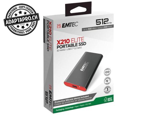 Disque dur SSD externe EMTEC® ELITE X210 - 512Go