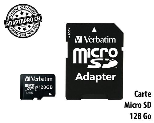 VERBATIM Micro SDXC Card Class 10 - 128Go