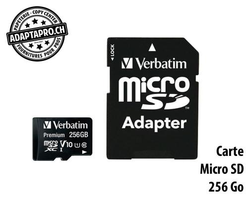 VERBATIM Micro SDXC Card Class 10 - 256Go