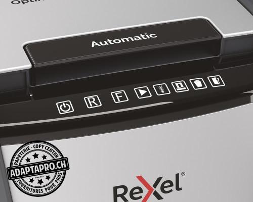 Destructeur de documents REXEL&reg; Optimum AutoFeed+ 100X - s&eacute;curit&eacute; P4