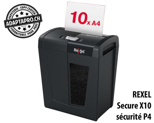 Destructeur de documents REXEL® Secure X10 - sécurité P4