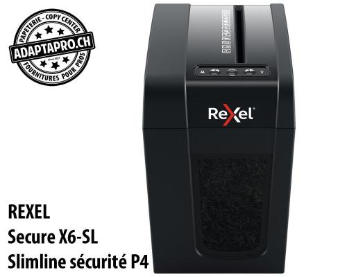Destructeur de documents REXEL&reg; Secure X6-SL Slimline - s&eacute;curit&eacute; P4