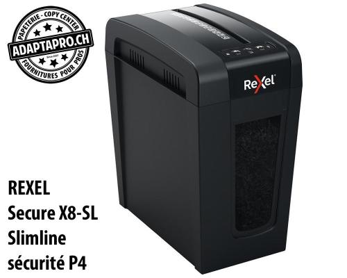 Destructeur de documents REXEL® Secure X8-SL Slimline - sécurité P4