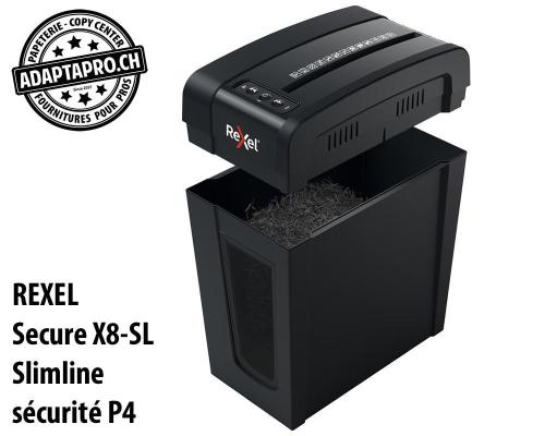 Destructeur de documents REXEL® Secure X8-SL Slimline - sécurité P4