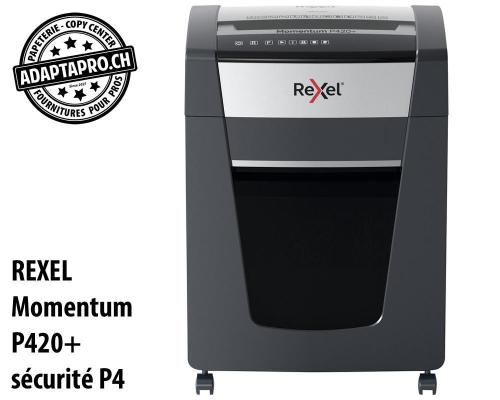 Destructeur de documents REXEL® Momentum P420+ - sécurité P4