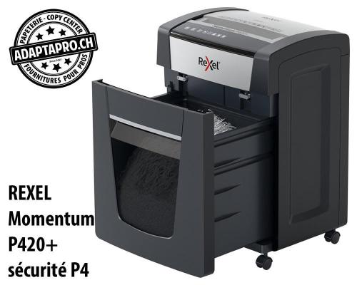 Destructeur de documents REXEL® Momentum P420+ - sécurité P4