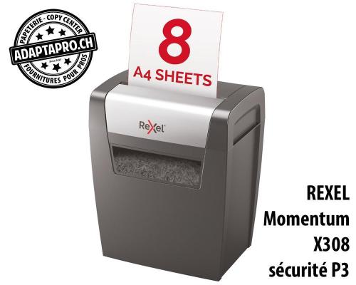 Destructeur de documents REXEL® Momentum X308 - sécurité P3