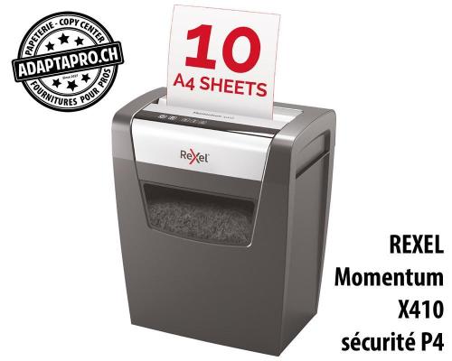 Destructeur de documents REXEL® Momentum X410 - sécurité P4