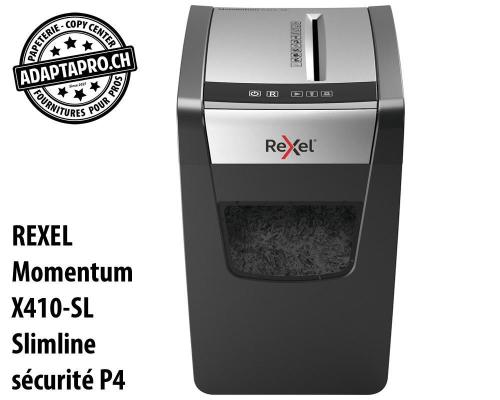 Destructeur de documents REXEL® Momentum X410-SL Slimline - sécurité P4