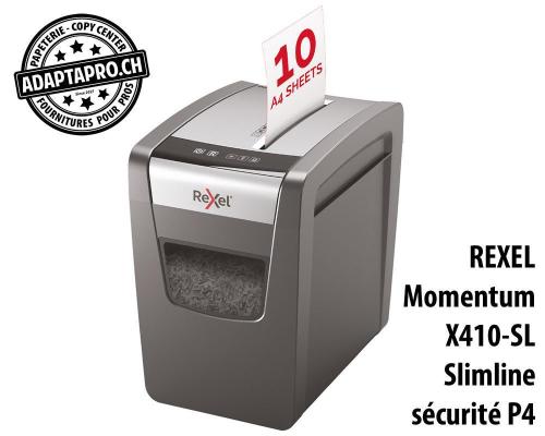 Destructeur de documents REXEL® Momentum X410-SL Slimline - sécurité P4