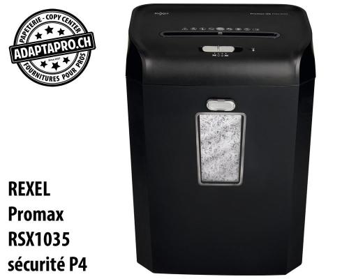Destructeur de documents REXEL&reg; Promax RSX1035 - s&eacute;curit&eacute; P4