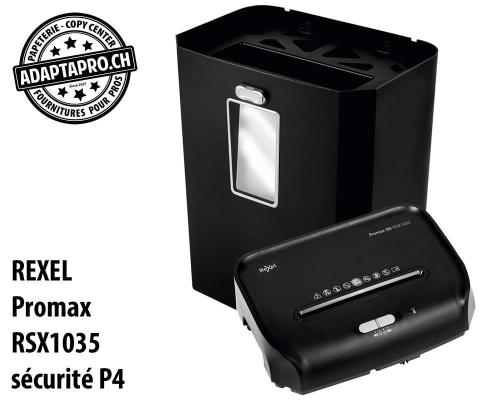 Destructeur de documents REXEL&reg; Promax RSX1035 - s&eacute;curit&eacute; P4