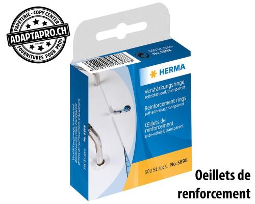 Oeillets de renforcement HERMA - dia 12mm - 500 pièces