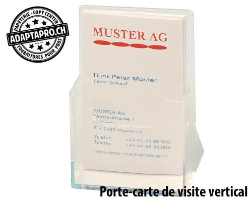 Porte-carte de visite BoOffice vertical en PS - transparent