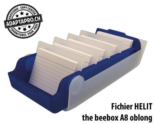 Fichier HELIT the beebox pour format A8 oblong - bleu