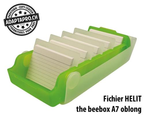 Fichier HELIT the beebox pour format A7 oblong - vert