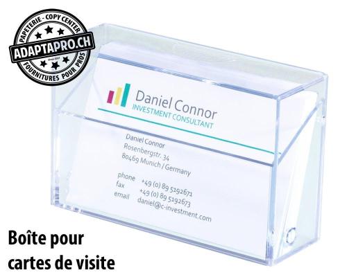 Boîte pour cartes de visite SIGEL - transparent