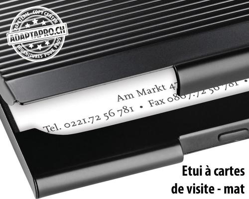 Etui pour cartes de visite SIGEL noir mat