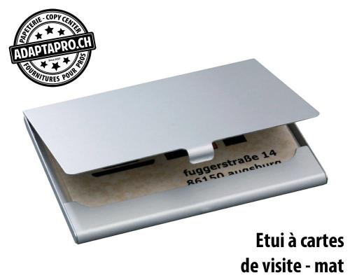 Etui pour cartes de visite SIGEL aluminium mat