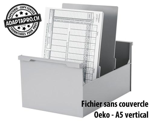 Fichier sans couvercle STYRO Oeko - A5 vertical - gris