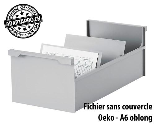 Fichier sans couvercle STYRO Oeko - A6 oblong - gris