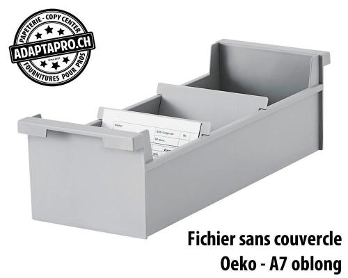 Fichier sans couvercle STYRO Oeko - A7 oblong - gris