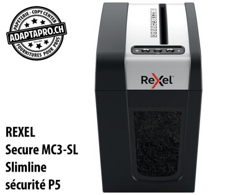 Destructeur de documents REXEL&reg; Secure MC3-SL Slimline - s&eacute;curit&eacute; P5