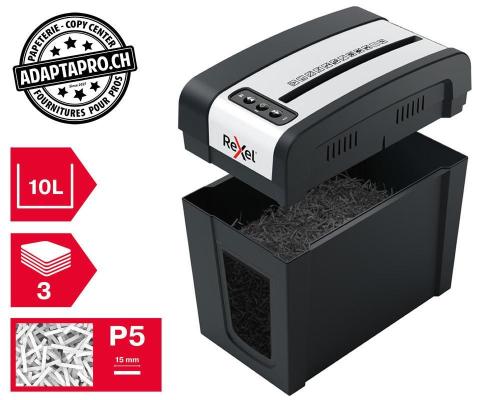 Destructeur de documents REXEL&reg; Secure MC3-SL Slimline - s&eacute;curit&eacute; P5