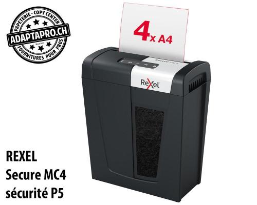 Destructeur de documents REXEL&reg; Secure MC4 - s&eacute;curit&eacute; P5